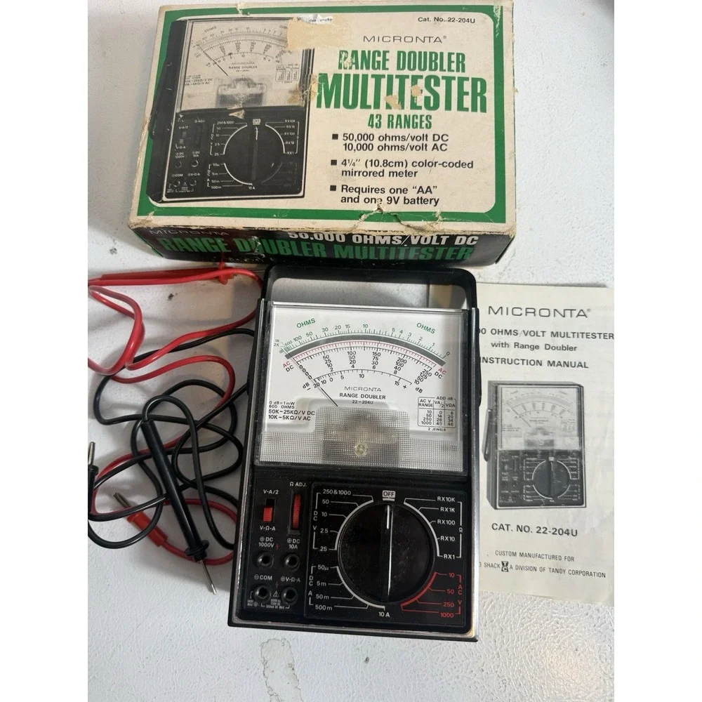 Micronta Range Doubler Multitester‎ 43 Ranges Multimeter Voltage Tester 22-204-C